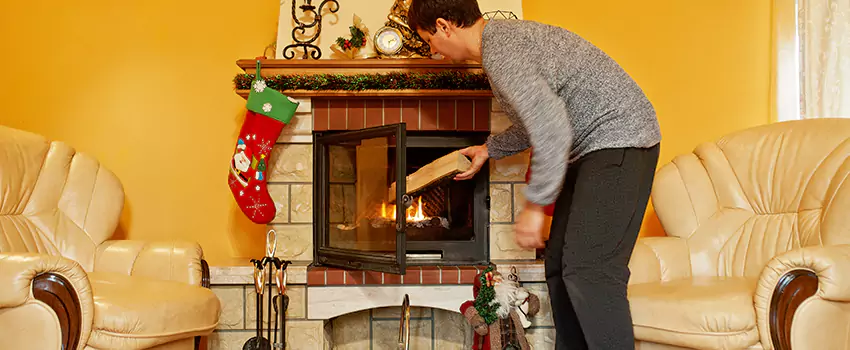 Rusted Metal Fireplace Restoration in San Luis Obispo, California
